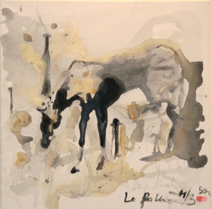 Cheval VI, Ozu, 2020, cm 50 x 50, tech.mixte