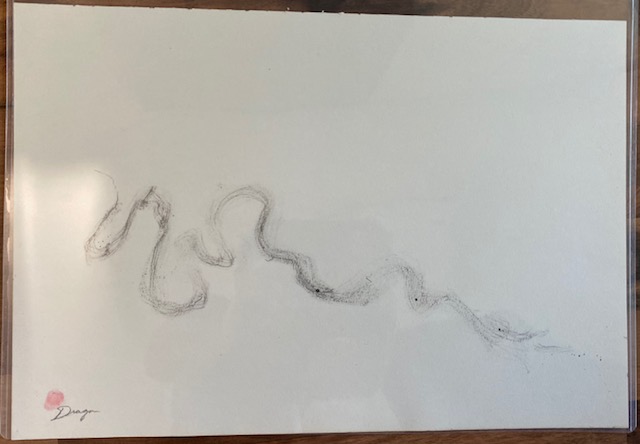 Dragon, 2025, techniques mixtes sur papier, A3