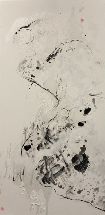 Paysage, d’après Chu Ta, 2023, techniques mixtes / toile, cm 100 x 60 Paysage, d'après Chu Ta, 2023, techniques mixtes / toile, cm 100 x 60