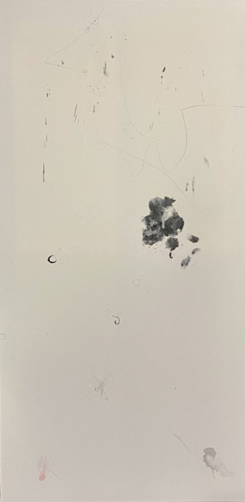 Sans titre, d’après Chu Ta, 2023, techniques mixtes sur toile, cm 100×60 Sans titre, d'après Chu Ta, 2023, techniques mixtes sur toile, cm 100x60