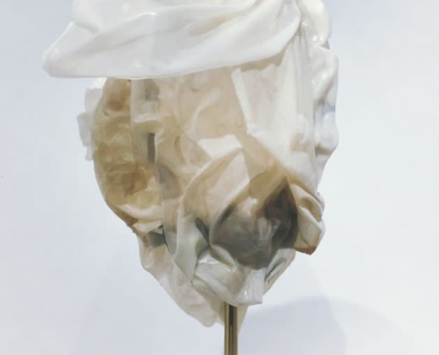 Barbara Salvucci, Ulpia Severina, 2023, resina e tessuto, cm 85x54x45